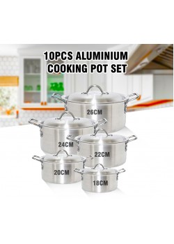 10pcs Aluminium Cooking Pot Set, CP76 - 12303